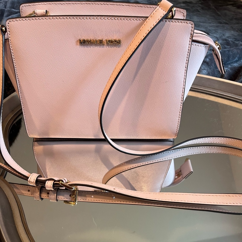 Blushed pink Michael Kors bag.